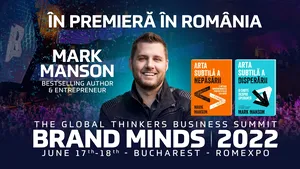 Autorul de succes şi antreprenorul MARK MANSON vine în premieră în România
