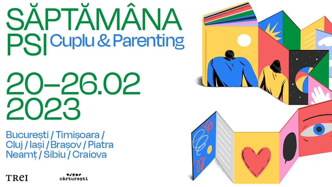 Peste 30 de psihoterapeuţi vor aborda teme despre cuplu şi parenting