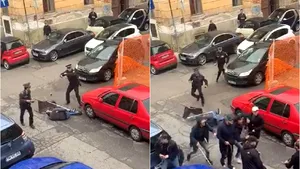 Măcel cu bâte, pumni şi scaune între suporterii lui Dinamo şi Poli, în centrul Timişoarei. 20 de persoane, audiate - VIDEO