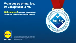 Cumpărături zilnice la prețul care merită: Lidl, recunoscut pentru cel mai bun raport calitate – preț în România, potrivit ICERTIAS Best Buy Award 2025/2026