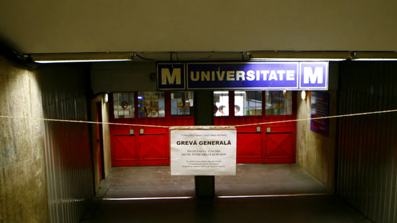 Greva sindicaliştilor de la metrou, din noiembrie, a fost legală