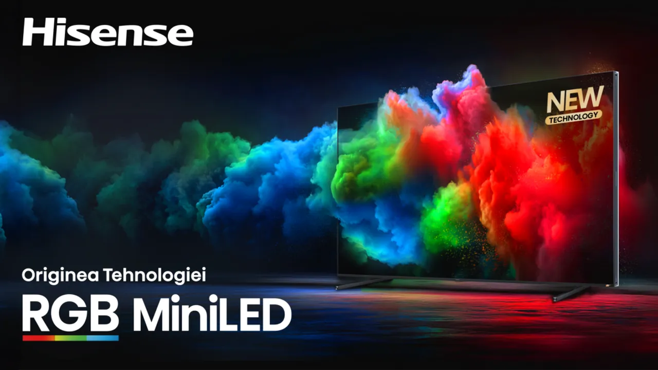 Hisense lansează în România cel mai mare televizor RGB MiniLED din lume