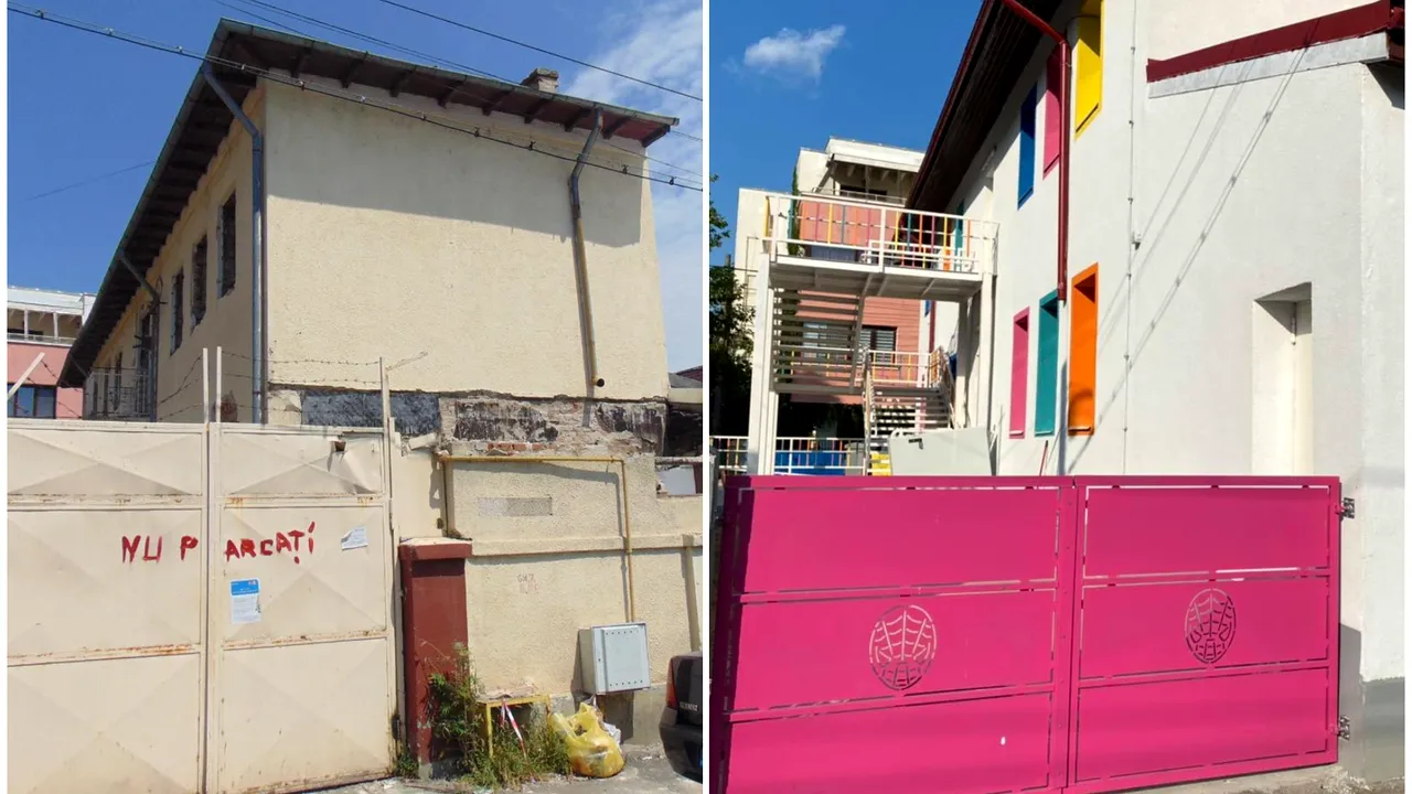 Grădiniţa 25 din Bucureşti, „decorată” în trecut cu sârmă ghimpată, a fost modernizată. FOTO