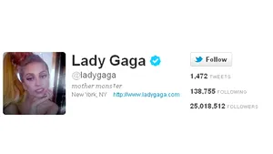 Lady Gaga a depăşit pragul de 25 de milioane de fani pe Twitter. Care sunt vedetele aflate în topul cu cei mai mulţi admiratori