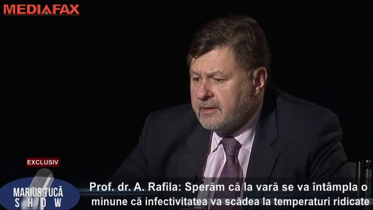 „Marius Tucă Show” | Rafila: De Paşte, românii să stea acasă sau să călătorească în ţară. Sper să nu avem „zone roşii” / Despre închiderea şcolilor: Nu e o măsură pe care să o excluzi, dar trebuie făcută gradual