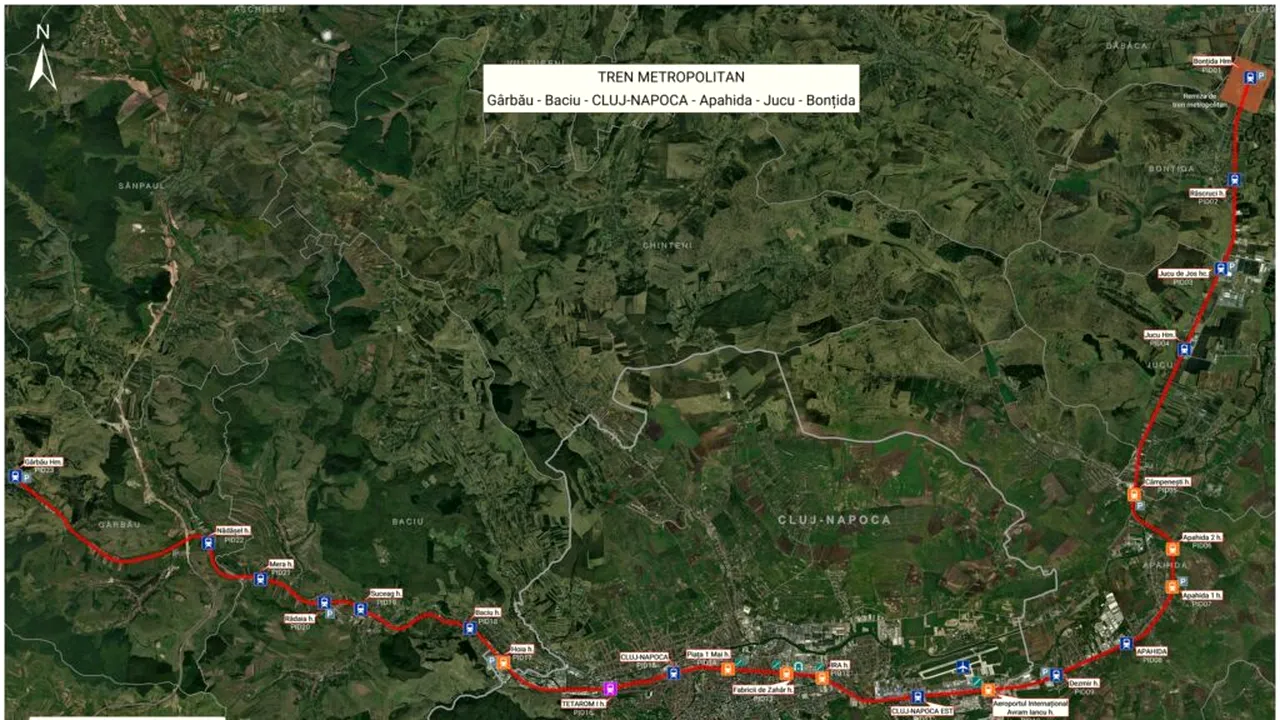 Trenul metropolitan din Cluj prinde contur. Contract semnat pentru amenajarea a 23 de stații
