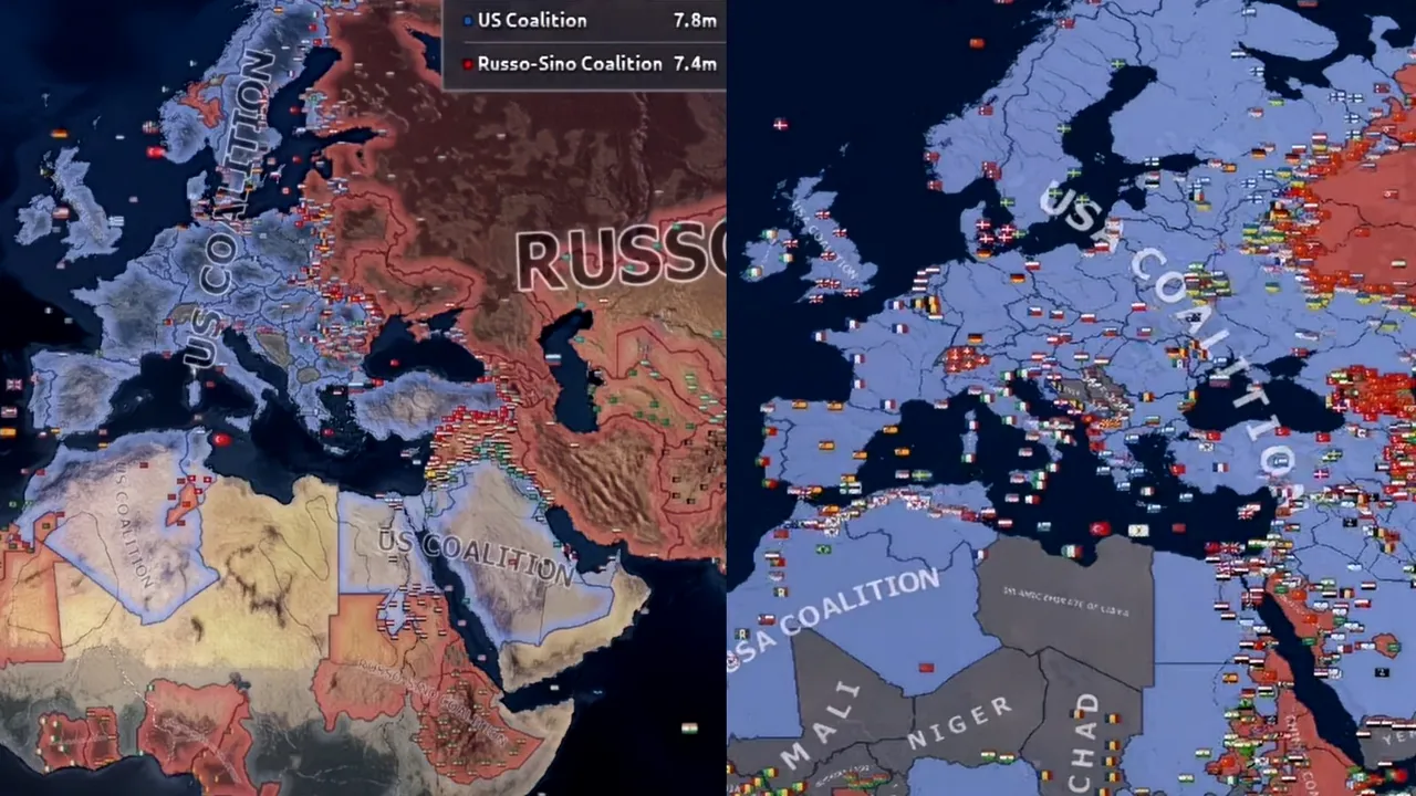 Jucătorii de Hearts of Iron IV simulează cel de-al Treilea Război Mondial 