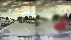 Primele imagini ale cumplitului accident din Capitală. Șoferul vinovat a avut înregistrat momentul pe camera de bord a mașinii