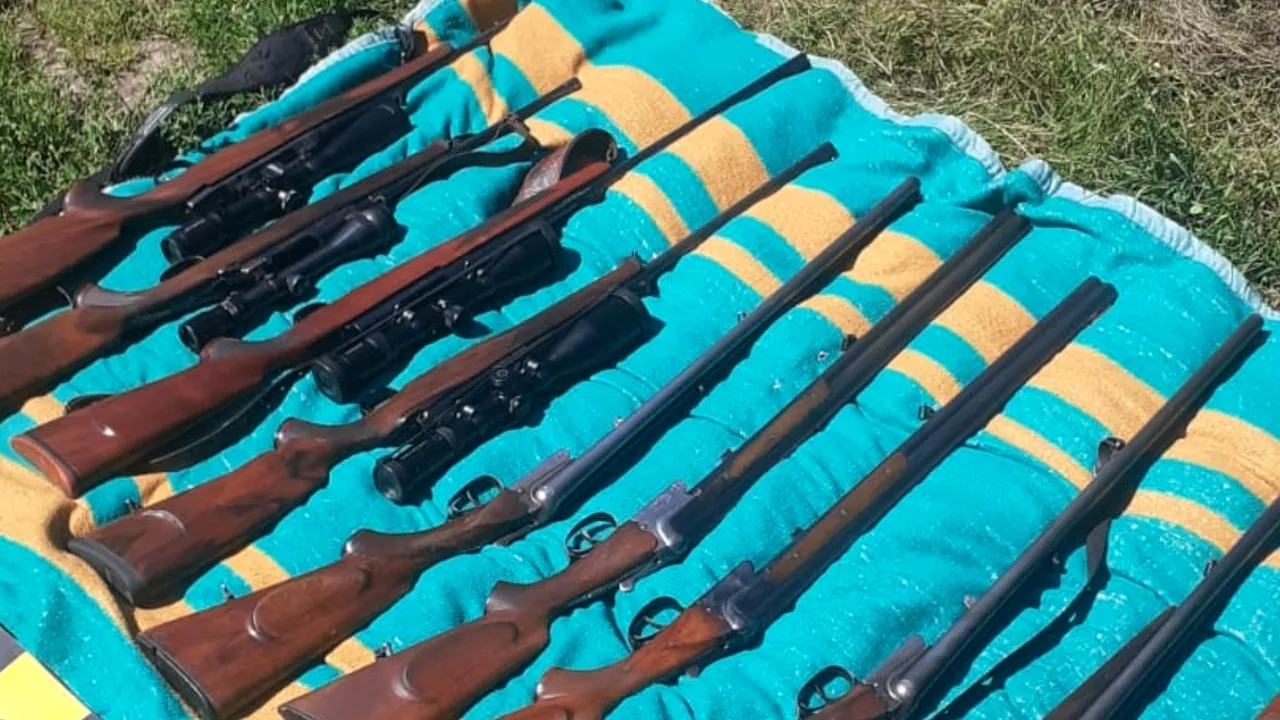 FOTO | Poliţiştii au descoperit un adevărat arsenal în urma unor percheziţii: Zeci de arme letale şi peste 1.000 de cartuşe