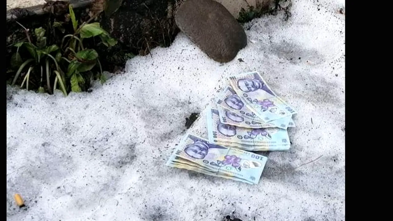 Ce a făcut o femeie imediat după ce a găsit o sumă de bani pe scările Trezoreriei Bistriţa - FOTO