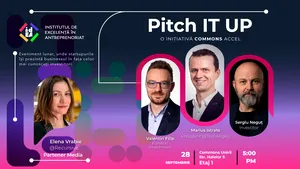 Antreprenorii români, fondatori de start-up-uri, au şansa de a-şi prezenta proiectele direct ȋn faţa unor investitori şi de a obţine finanţare, ȋn cadrul evenimentului Pitch It Up