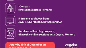 Cegeka România lansează cea de-a patra ediţie a programului Cegeka Academy 