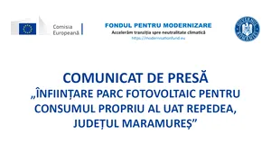 ÎNFIINȚARE PARC FOTOVOLTAIC PENTRU CONSUMUL PROPRIU AL UAT REPEDEA, JUDEȚUL MARAMUREȘ