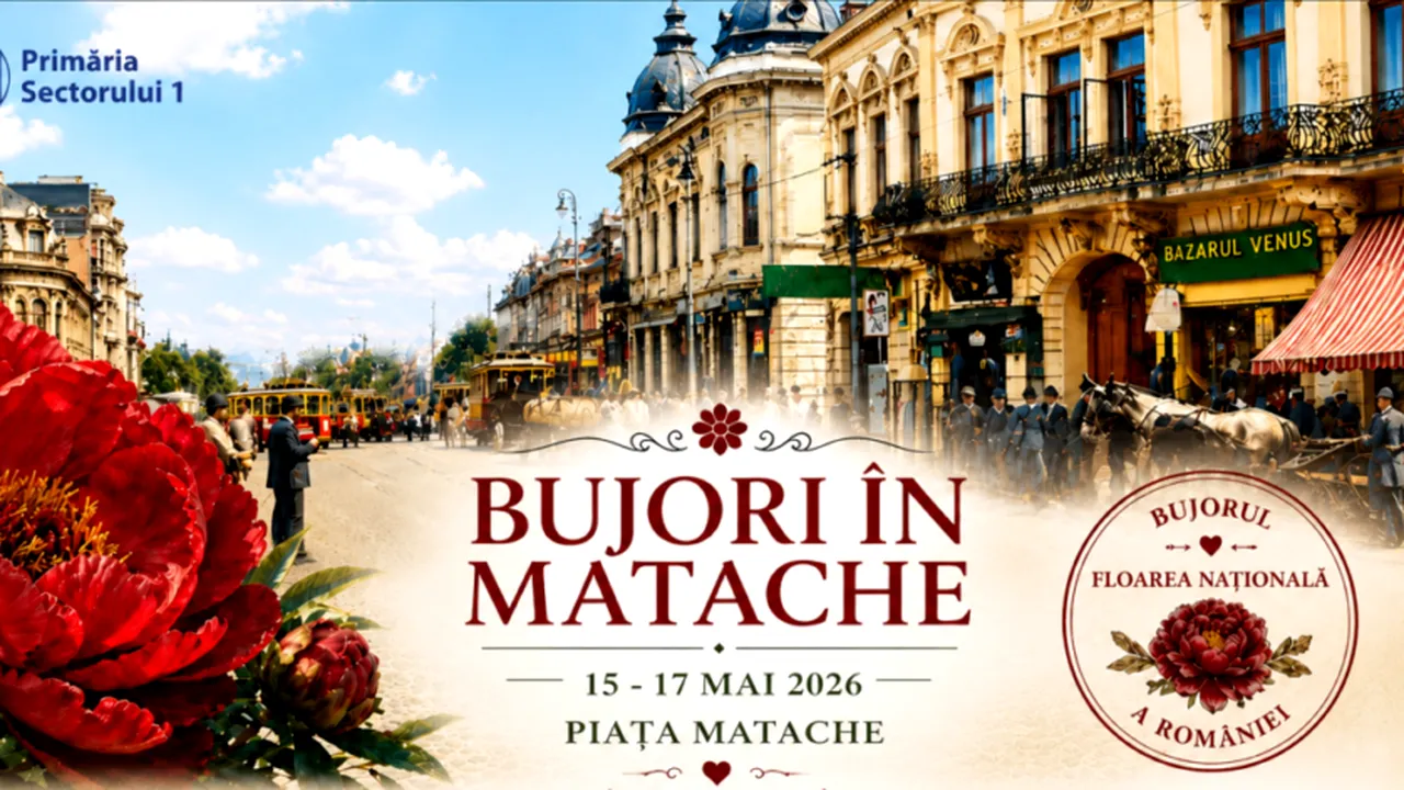 10.000 de bujori și trei zile de festival în atmosfera Bucureștiului de altădată