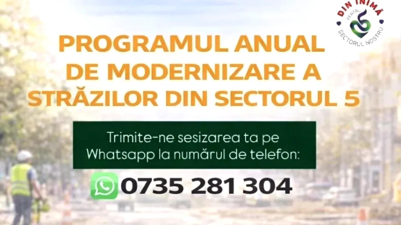Sector 5. Primăria dă startul programului anual de modernizare a străzilor (P)
