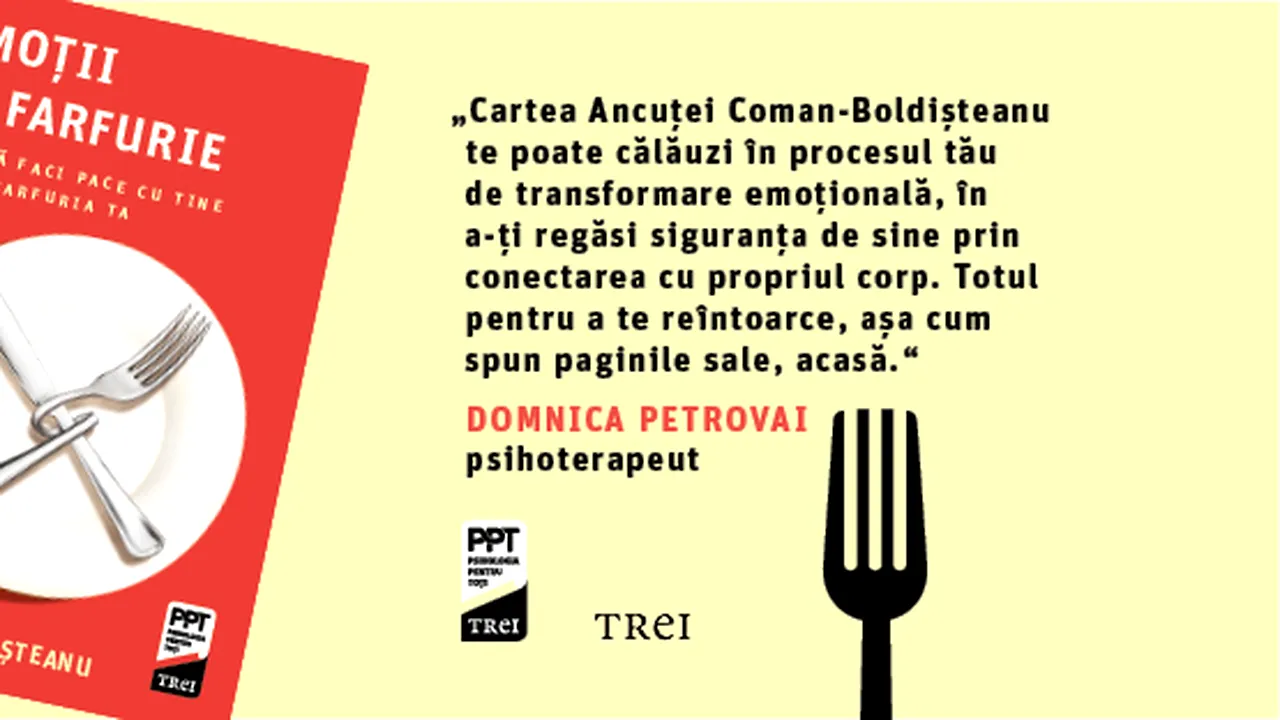 „Emoţii în farfurie” – cartea de psihologie alimentară 