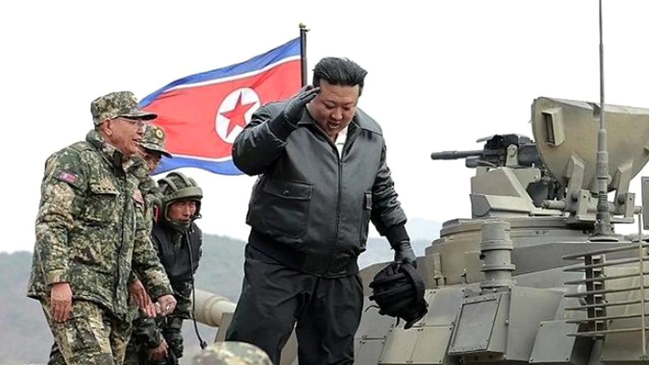 Nimeni nu-i mai sus ca el: Kim s-a urcat pe tanc!

