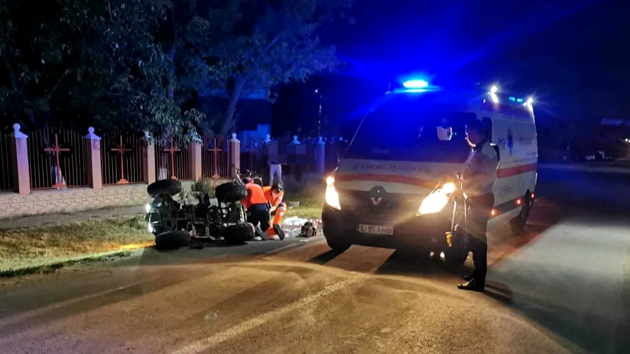 Accident teribil în Ialomiţa. Un bărbat din Slobozia a murit după ce s-a răsturnat cu ATV-ul 