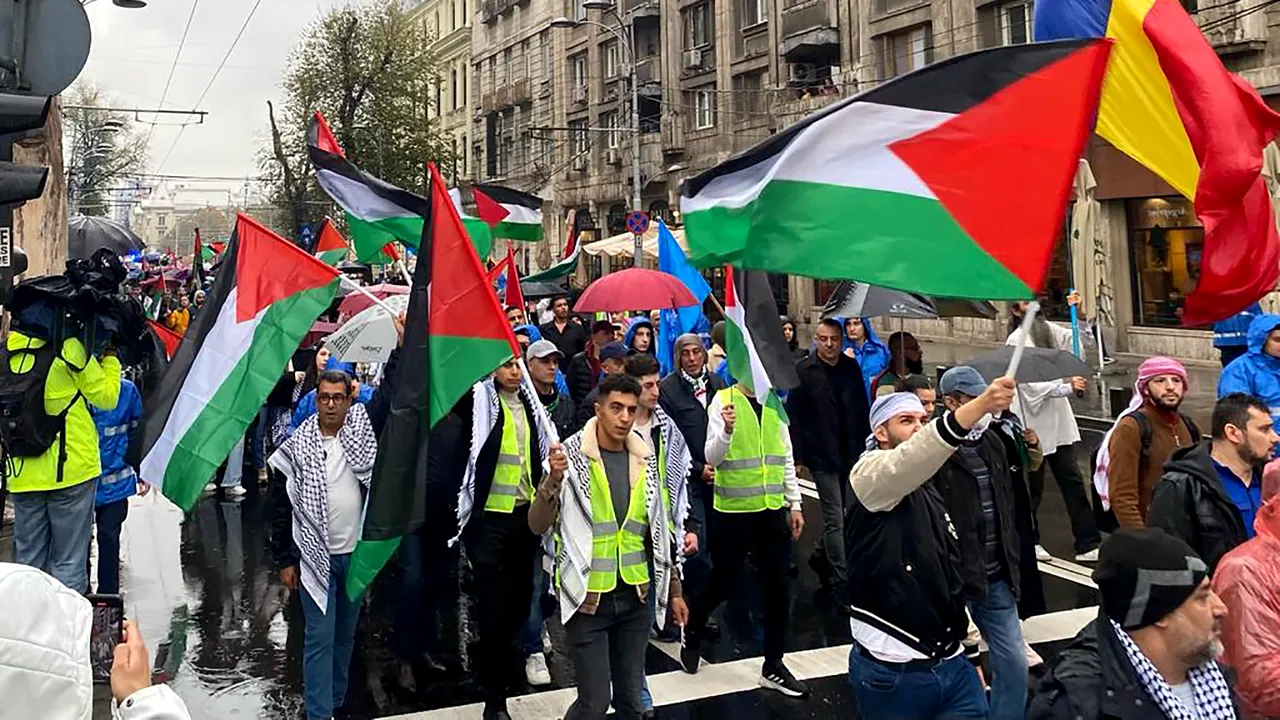Restricţii de trafic în zona centrală a Capitalei. Astăzi va avea loc o demostraţie pro-Palestina în Bucureşti