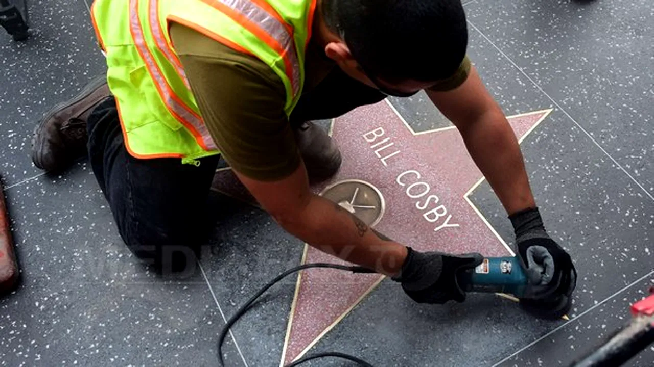 Steaua actorului Bill Cosby de pe Hollywood Walk of Fame a fost vandalizată