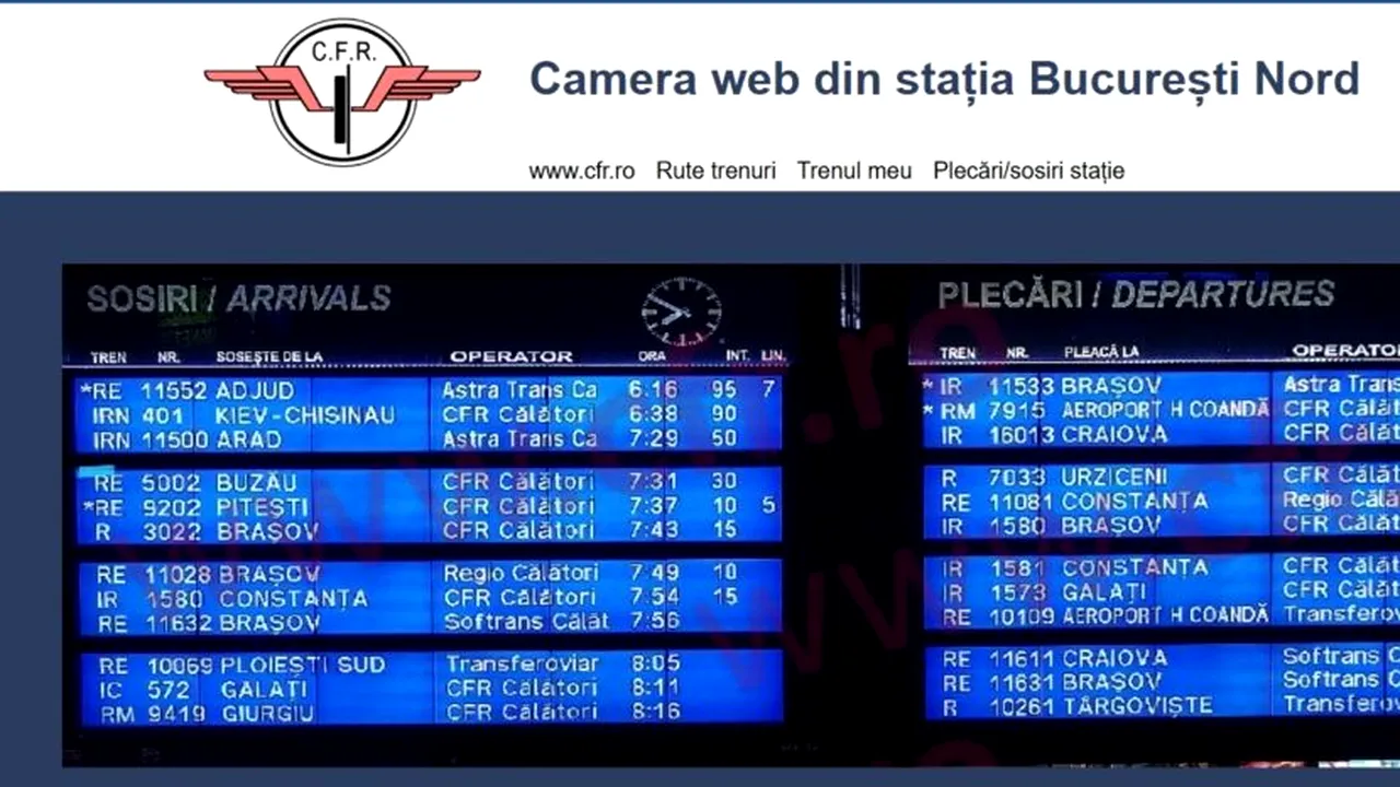 Întârzieri la trenuri în Gara de Nord București. Probleme la sosiri și plecări în această dimineață