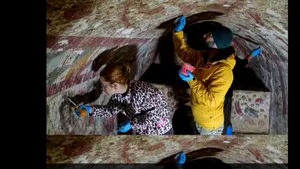 Descoperire arheologică șocantă: frescă cu Iisus reprezentat ca „Păstorul cel bun”