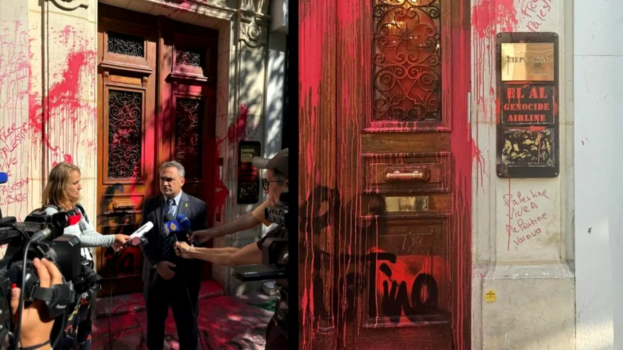 Biroul din Paris al companiei aeriene israeliene El Al, vandalizat cu graffiti