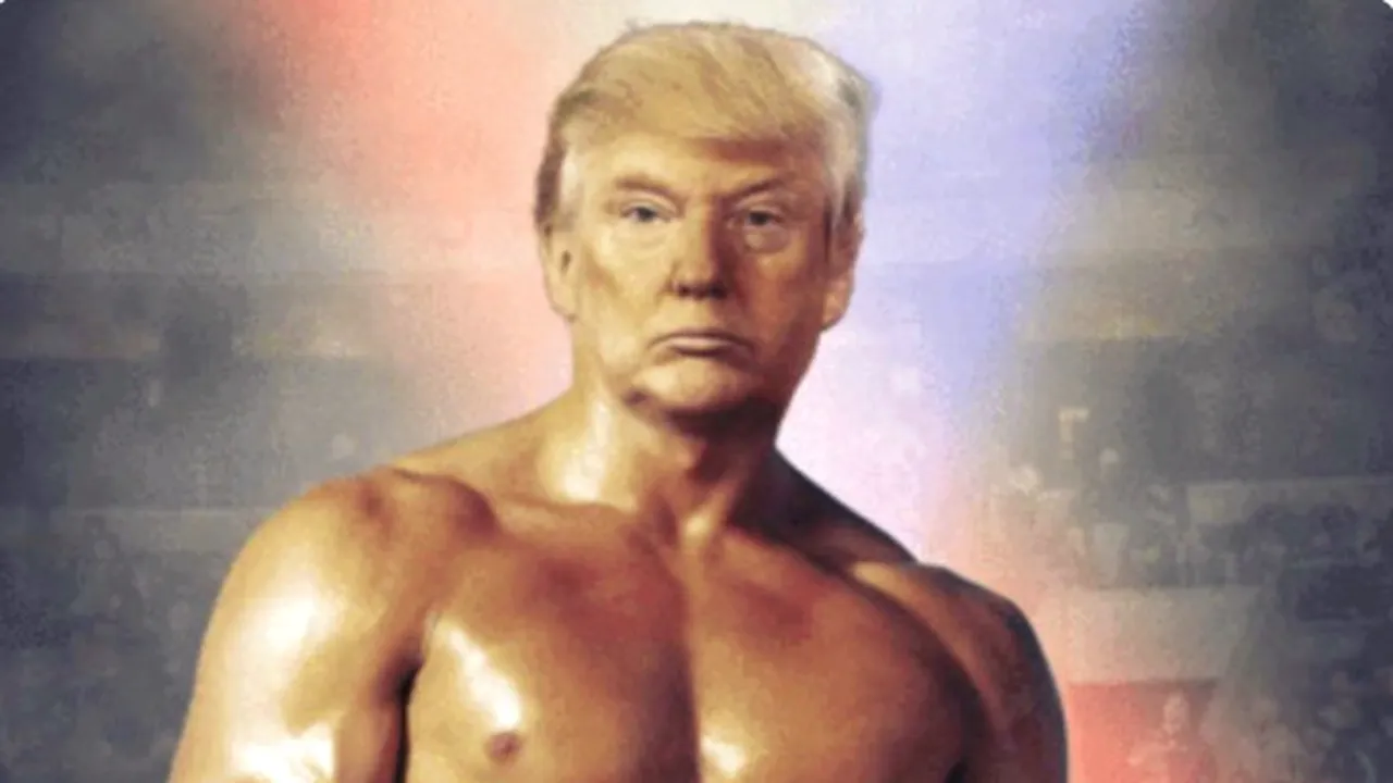 Val de glume pe internet după ce Trump a postat o poză în care se compară cu Rocky 