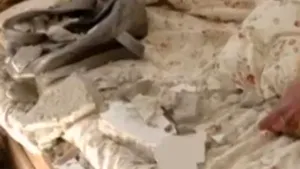 Iaşi: Bucăţi din tavanul unei camere de cămin au căzut peste o studentă - VIDEO