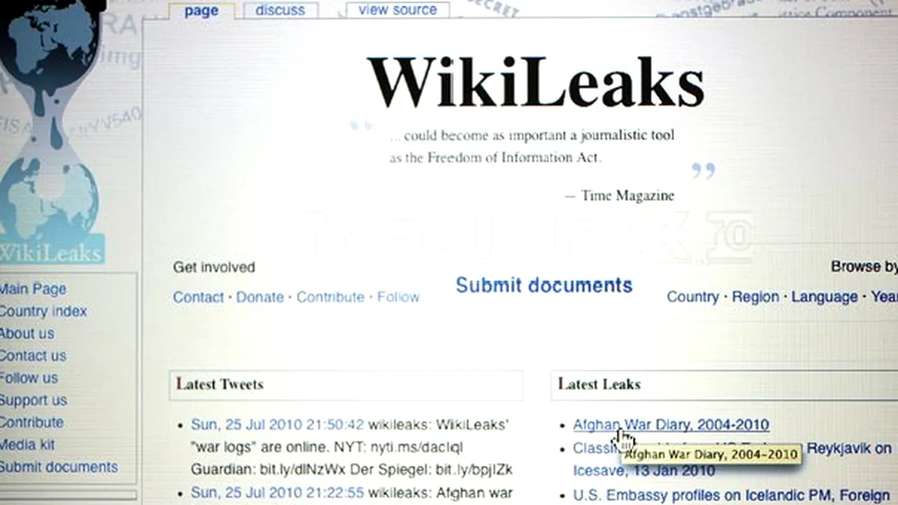 SUA se aşteaptă ca WikiLeaks să publice numeroase mesaje diplomatice