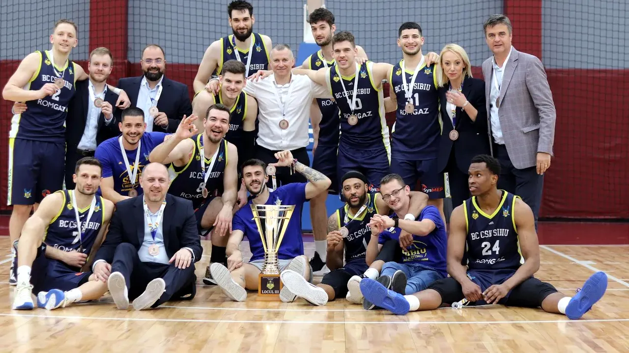 CSU Sibiu a câştigat finala mică a Ligii Naţionale la baschet masculin