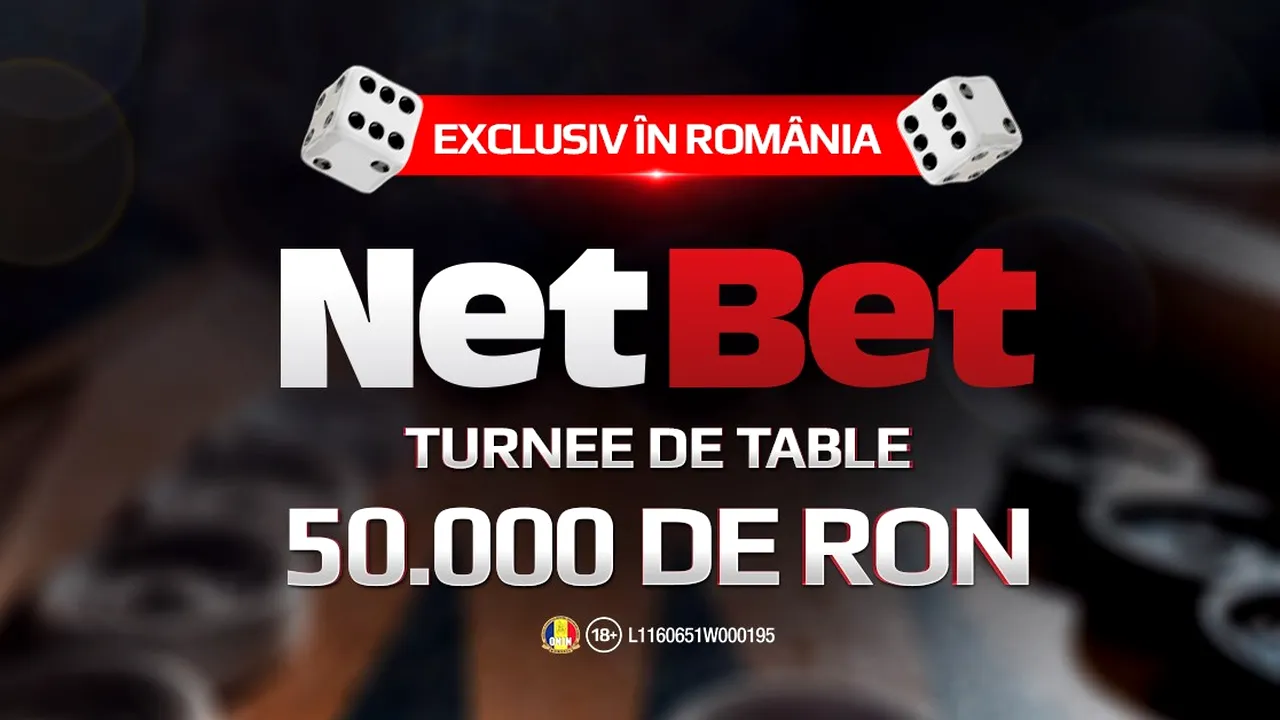 Nu e glumă! Din 1 aprilie, 50.000 de lei în fiecare lună în turnee de table pe NetBet