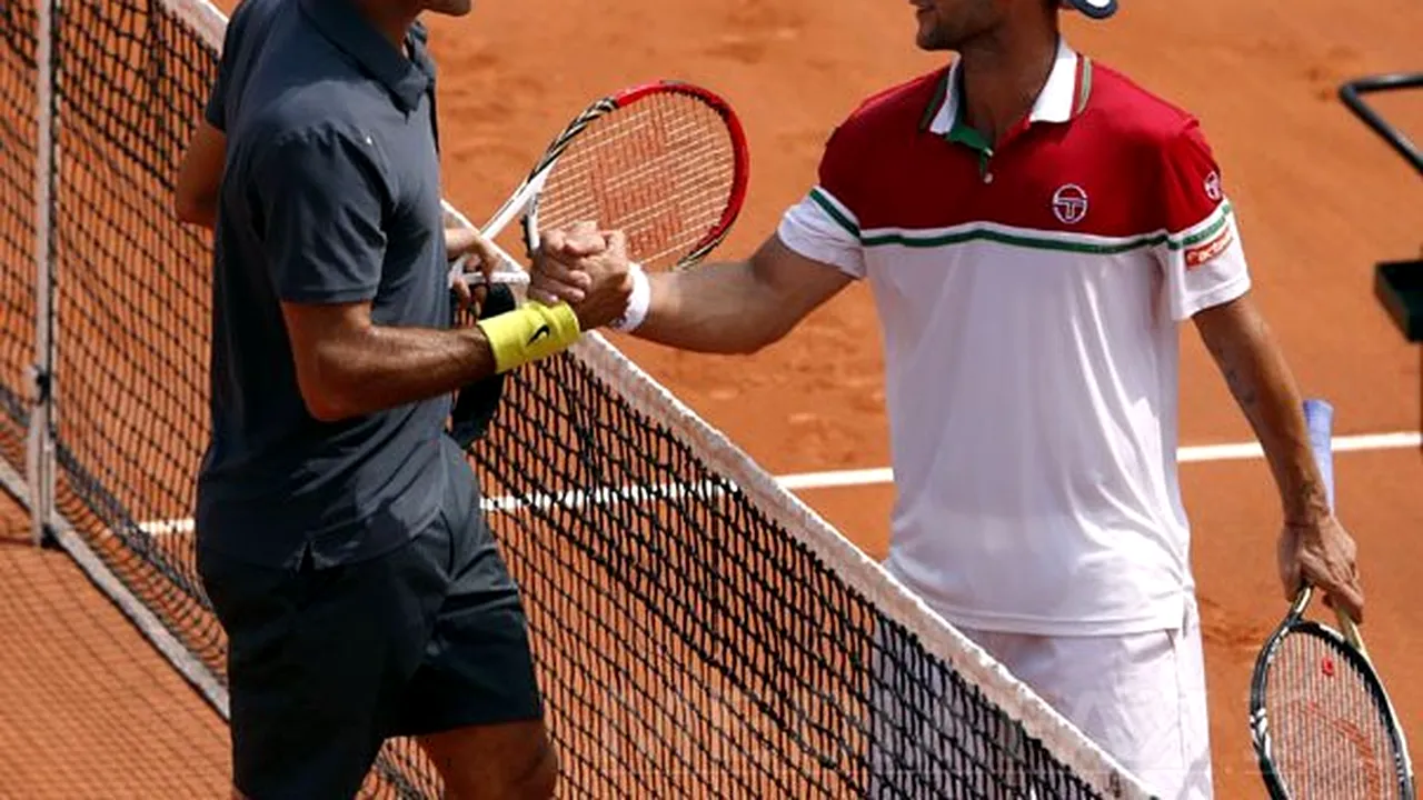 Adrian Ungur, eliminat de Roger Federer în turul doi la Roland Garros