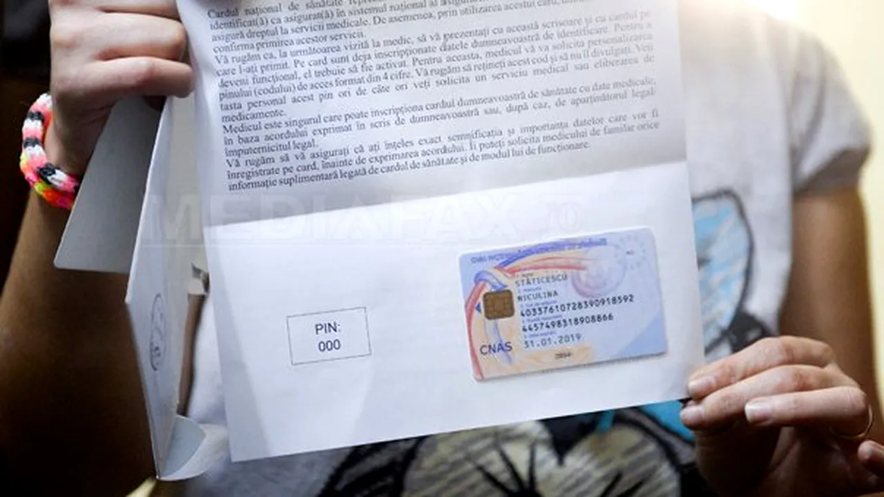 CNAS: Cardul de sănătate se blochează dacă asiguratul tastează greşit de cinci ori codul PIN ales