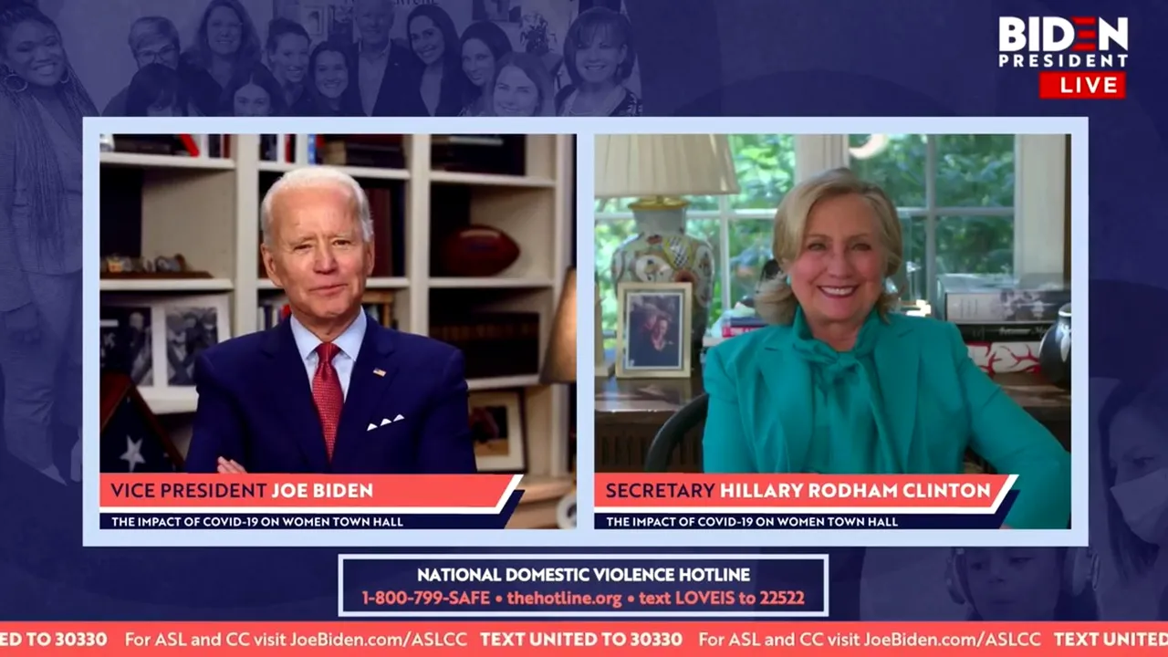 Hillary Clinton a anunţat că îl susţine pe Joe Biden în cursa pentru Casa Albă