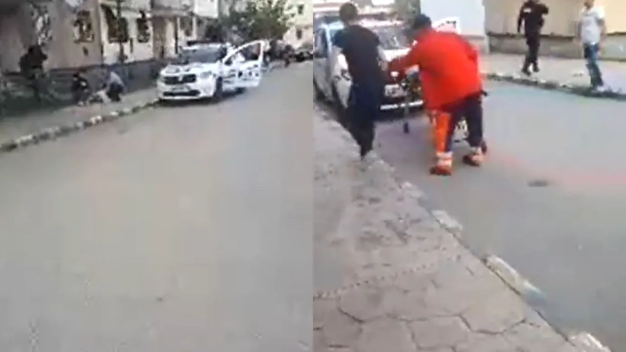 Gest extrem făcut de un bărbat din Gorj, care a refuzat să stea în casă: A încercat să-şi taie gâtul cu cuţitul, în faţa poliţiştilor