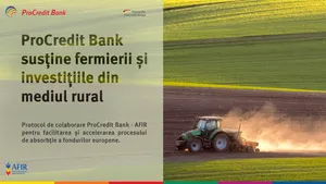 ProCredit Bank şi AFIR au semnat un protocol de colaborare prin care oferă credite cu dobânzi reduse