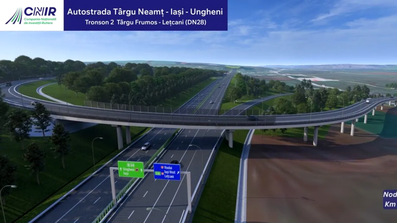 O asociere de firme din România şi Bulgaria, desemnată câştigătoare pentru construirea tronsonului 2 Târgu Frumos-Lețcani al Autostrăzii A8
