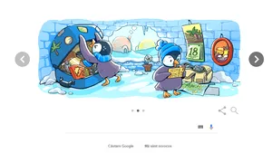 SĂRBĂTORILE DE IARNĂ. Crăciunul, celebrat de Google printr-un mod inedit. Compania a început numărătoarea inversă cu un doodle de sezon: 