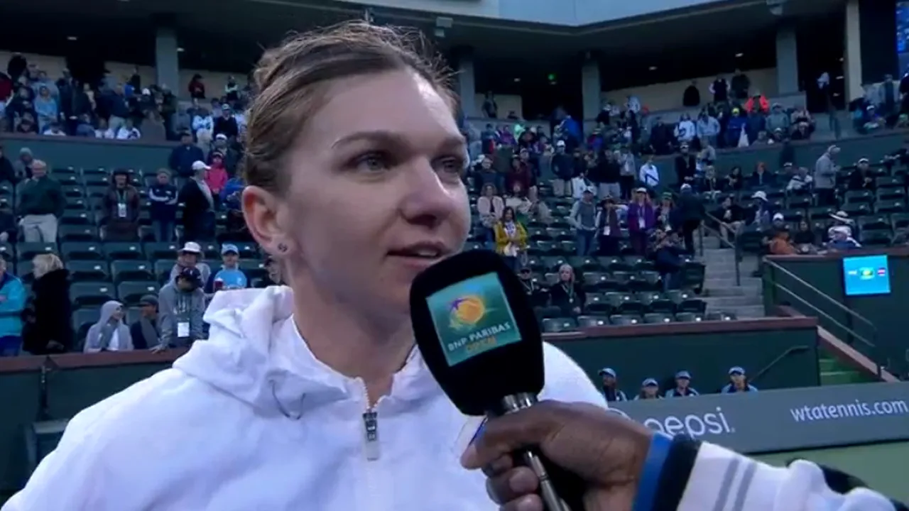 Halep, discurs superb după debutul perfect de la Indian Wells: 