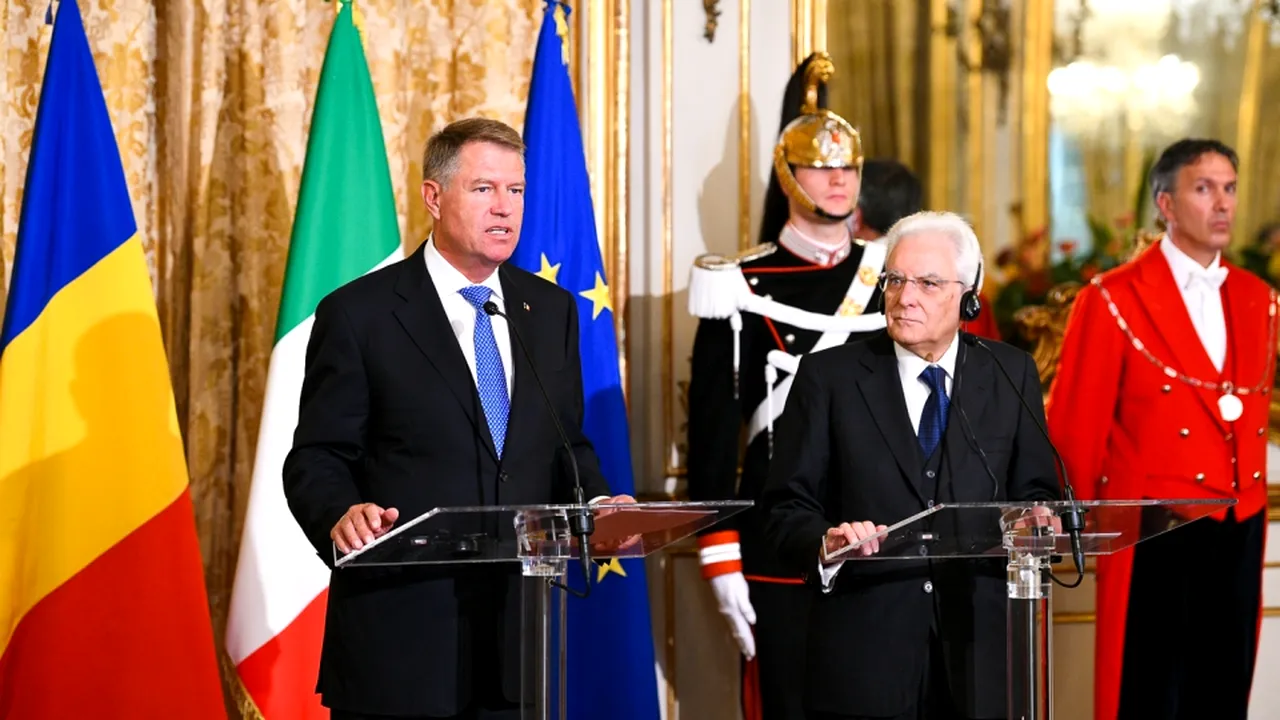 Iohannis a decorat-o pe fiica preşedintelui Italiei cu Ordinul Naţional 