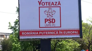 Panouri electorale cu Victor Ponta alături de sigla PSD-UNPR-PC, amplasate la Ploieşti deşi campania electorală începe pe 26 aprilie - FOTO