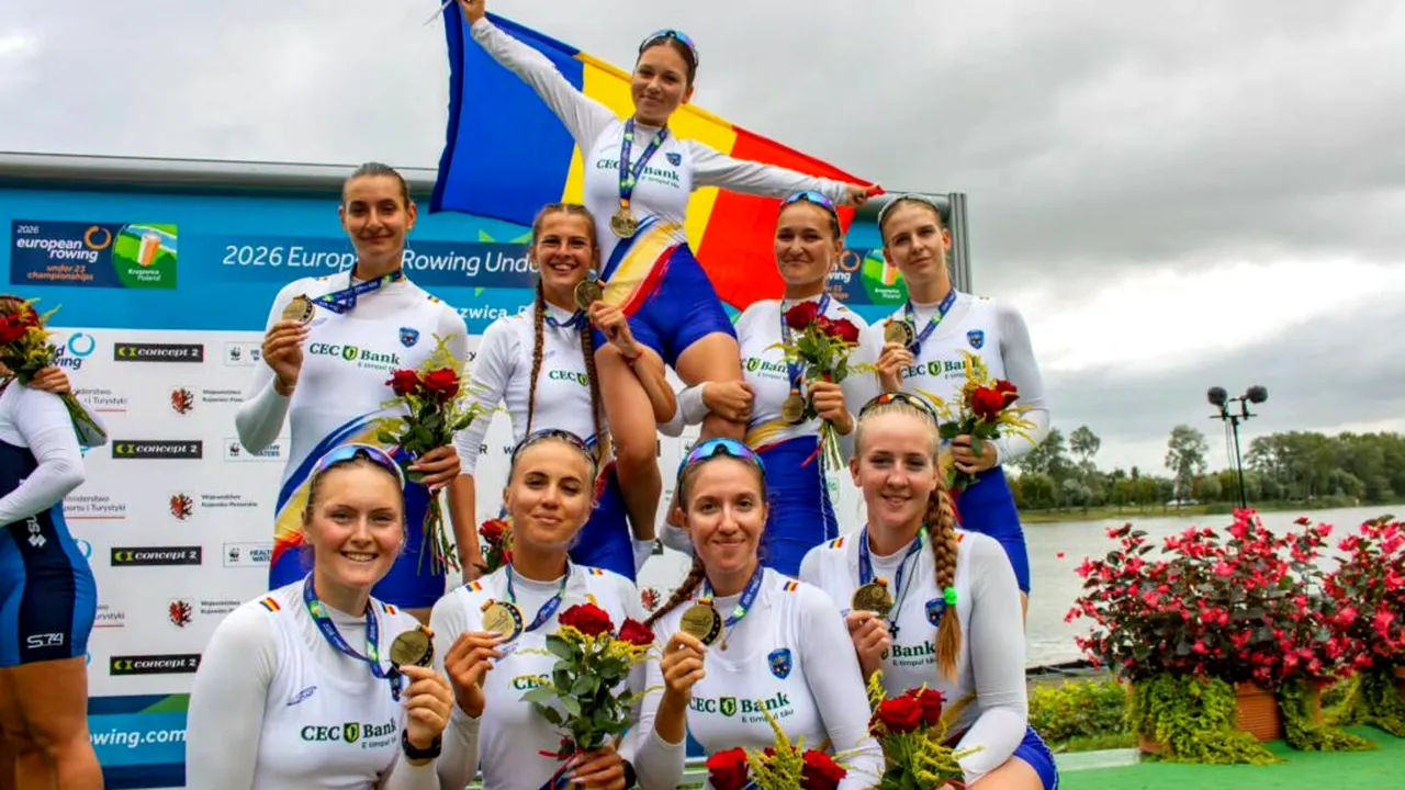 România încheie pe primul loc în clasamentul pe medalii la Campionatele Europene U23 de canotaj