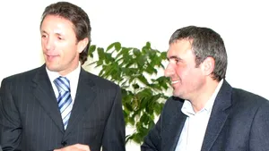 Hagi şi Popescu, la prezentarea logo-ului finalei Ligii Europa de la Bucureşti