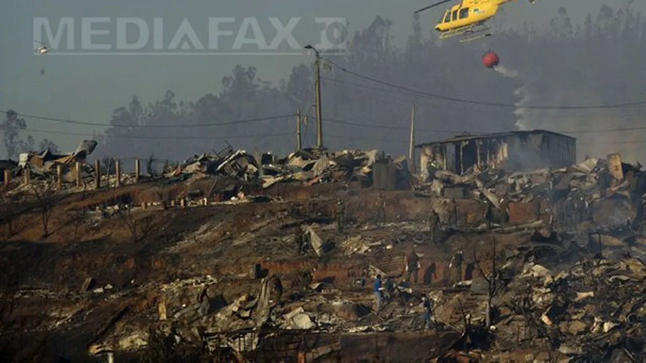 Incendiul din oraşul chilian Valparaiso este 