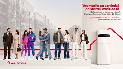 Ariston a lansat un configurator pentru pompe de căldură: în 10 întrebări afli ce variante se potrivesc casei tale