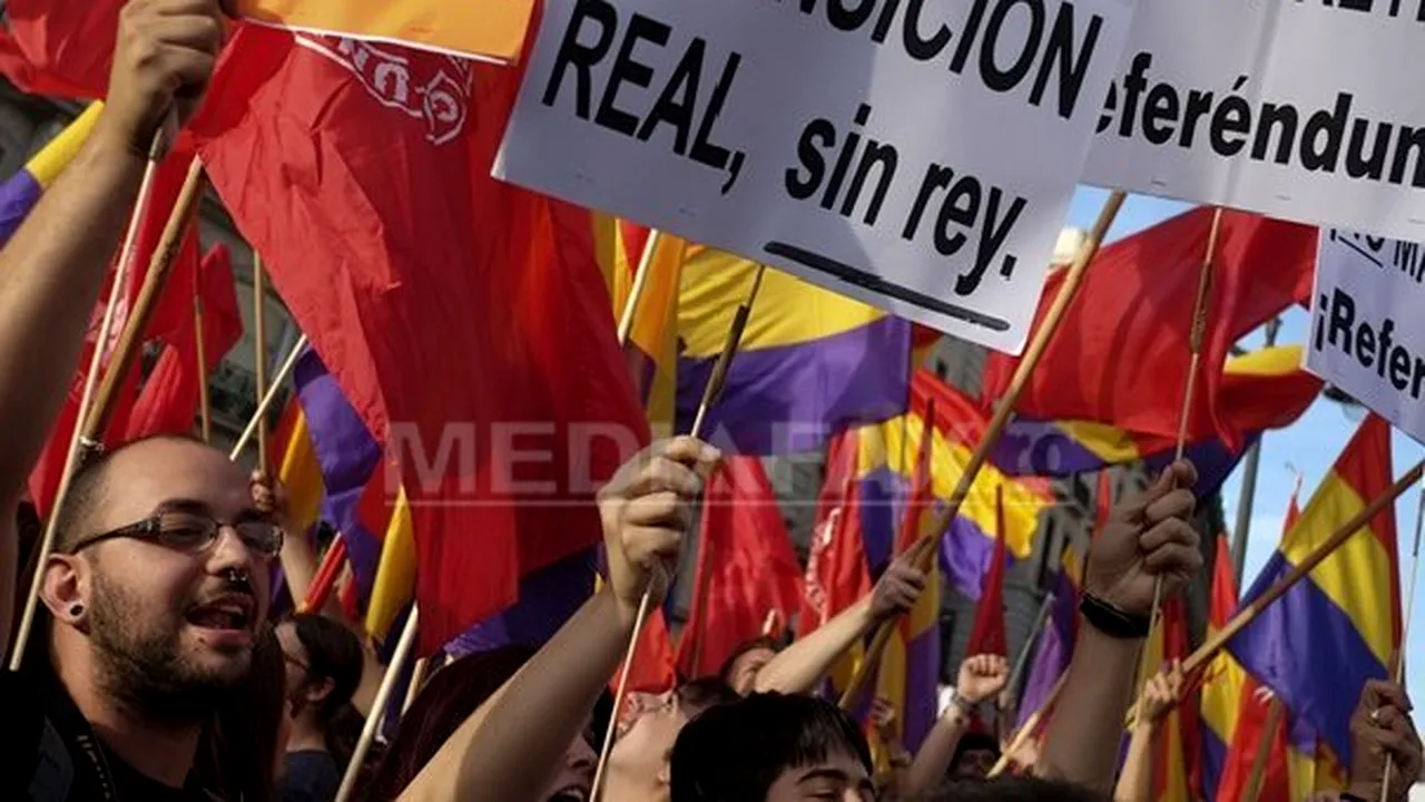 Mii de persoane au manifestat la Madrid împotriva monarhiei: 