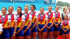 Echipajul feminin de 8+1 al României, medalie de AUR la Campionatele Europene de canotaj