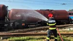 Teleorman: Vagoanele cu benzină rămase pe şine după ce locomotiva a deraiat au fost îndepărtate