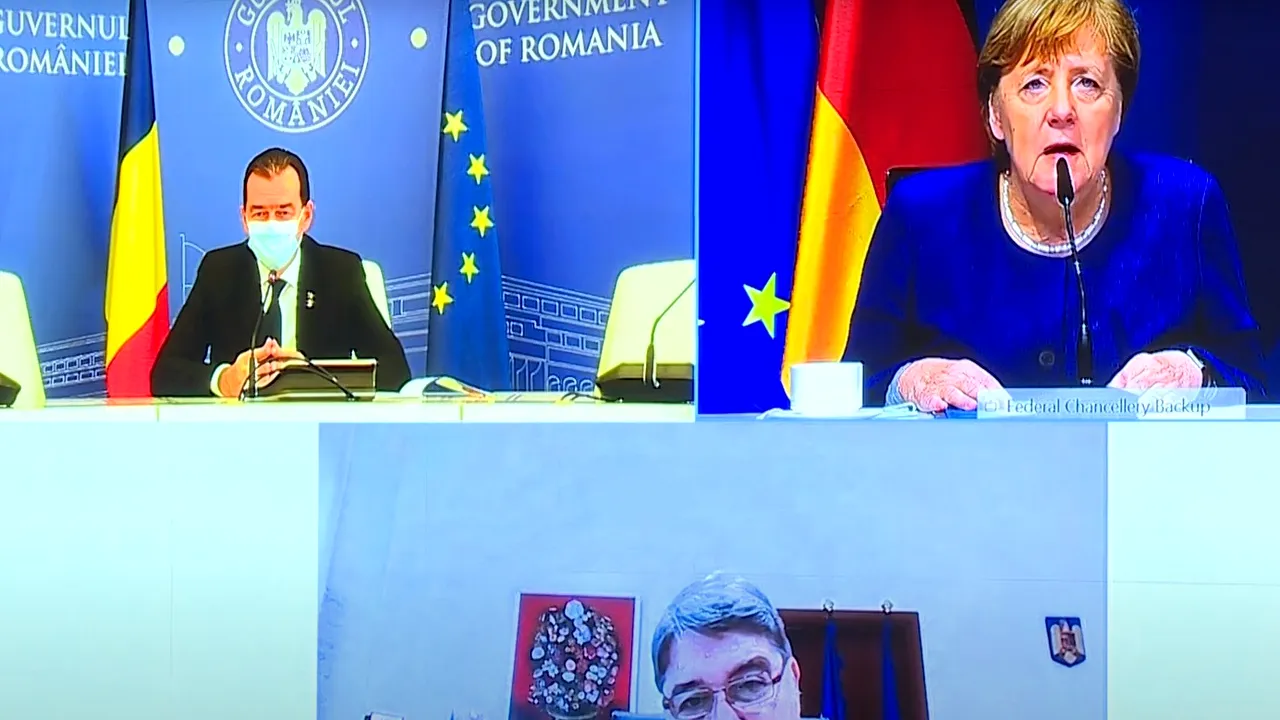 Ludovic Orban, videoconferinţă cu Angela Merkel